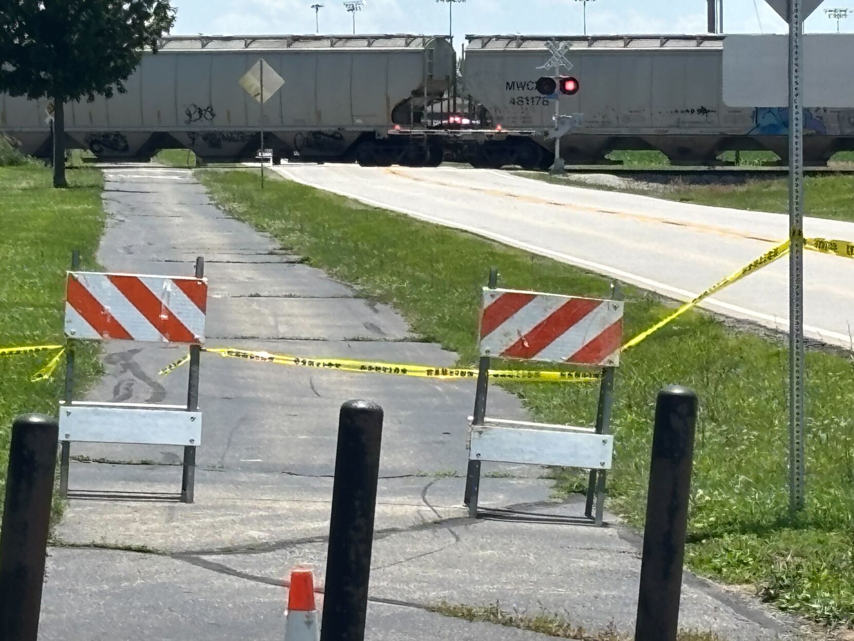 Mt. Zion train vs pedestrian crash